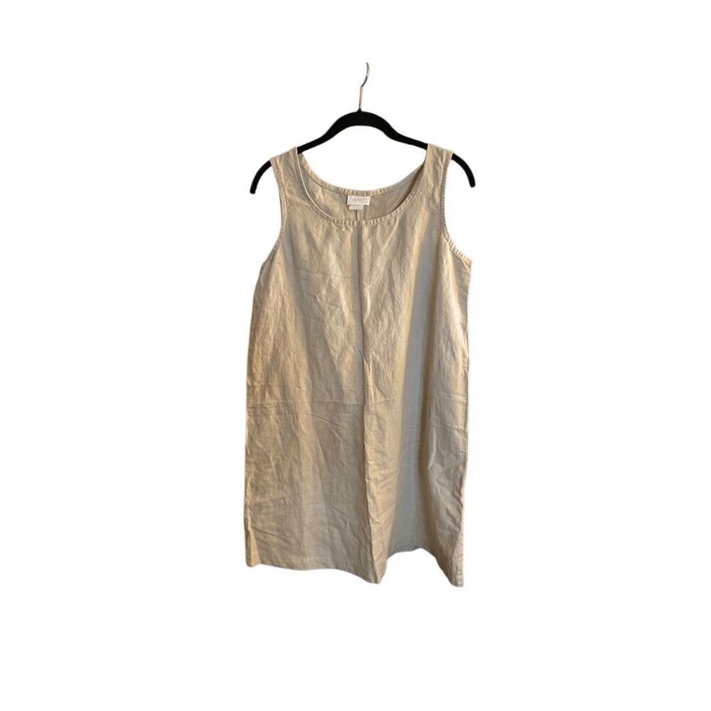 Basia by edlee NWT vintage, women’s tan sleeveless dress size small ￼